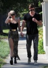 Miley Cyrus showing her legs out in Studio City